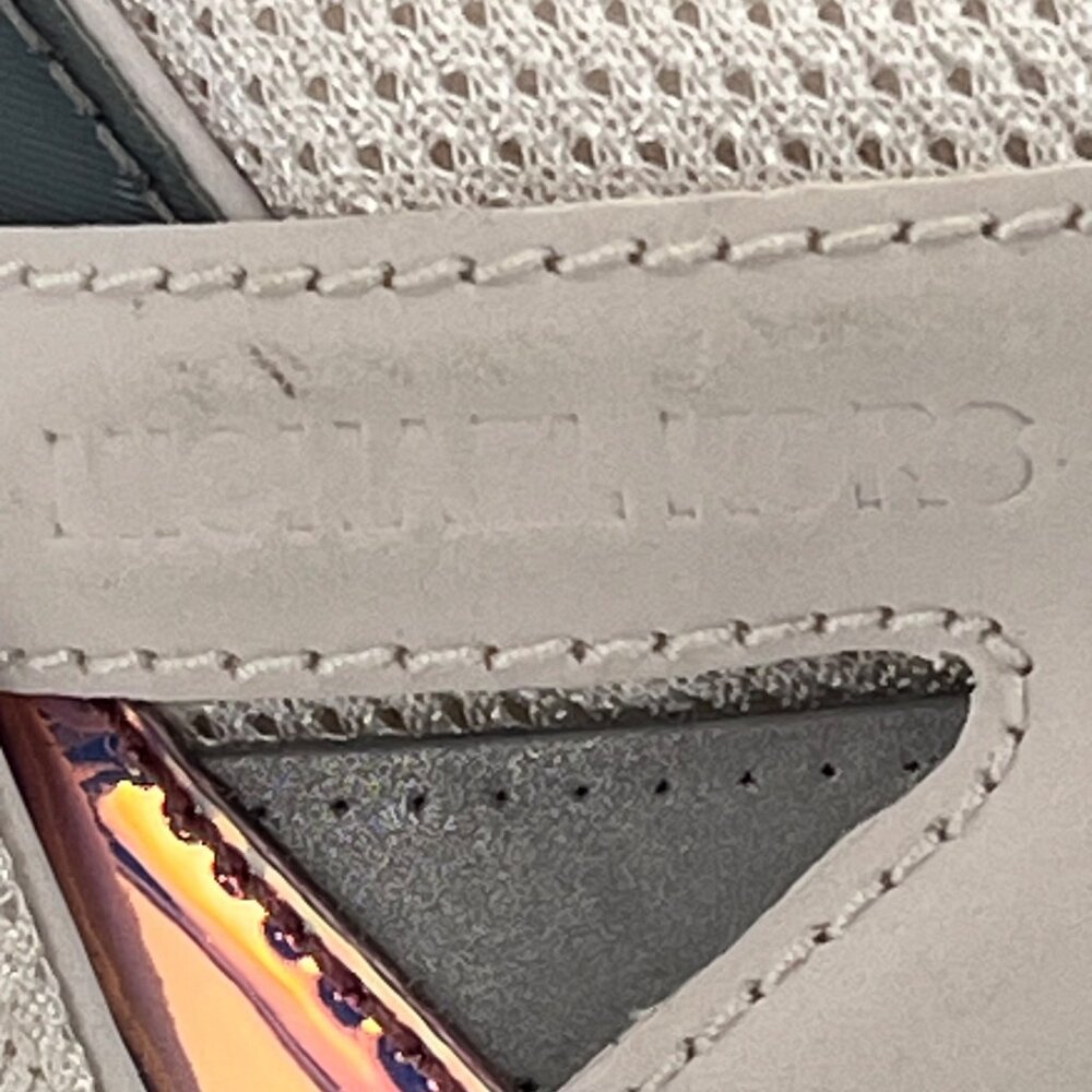 MICHAEL KORS Hero Mixed-Media Trainer Optic White Silver Sneakers Shoes 11M - Picture 14 of 16